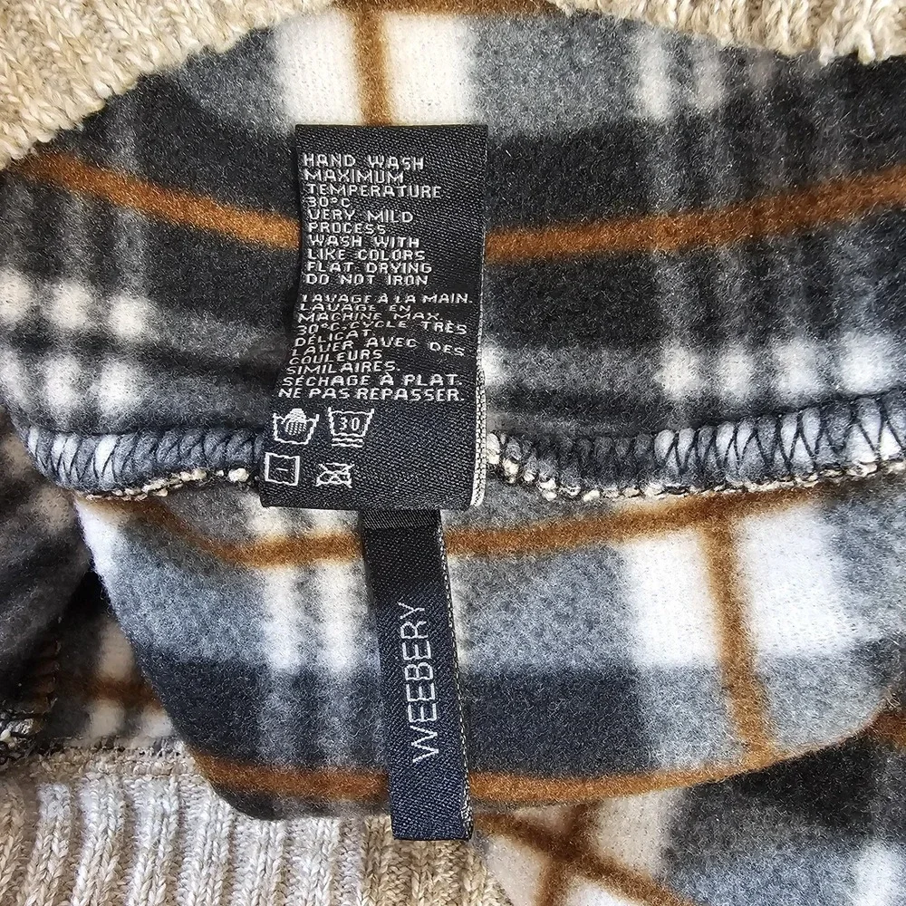 Buffalo David Bitton 1/4 Snap High Neck Fleece-Lined Sweater Mens Large READ